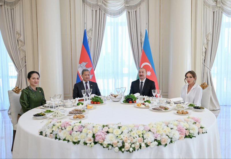 Official luncheon hosted in honor of Prime Minister and First Lady of Cambodia on behalf of President Ilham Aliyev and First Lady Mehriban Aliyeva