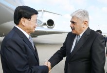 Laos president arrives in Azerbaijan for official visit (PHOTO)