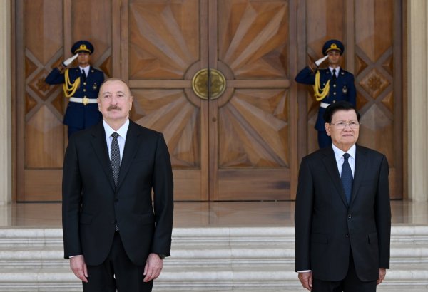 Official welcome ceremony held in Baku for President of Laos (PHOTO/VIDEO)