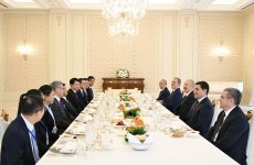 Official luncheon hosted in honor of President of Laos on behalf of President Ilham Aliyev (PHOTO)