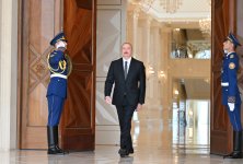 Official welcome ceremony held in Baku for President of Laos (PHOTO)