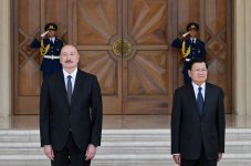 Official welcome ceremony held in Baku for President of Laos (PHOTO)