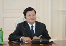 President Ilham Aliyev held expanded meeting with President of Laos (PHOTO)
