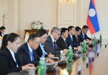 President Ilham Aliyev held expanded meeting with President of Laos (PHOTO)