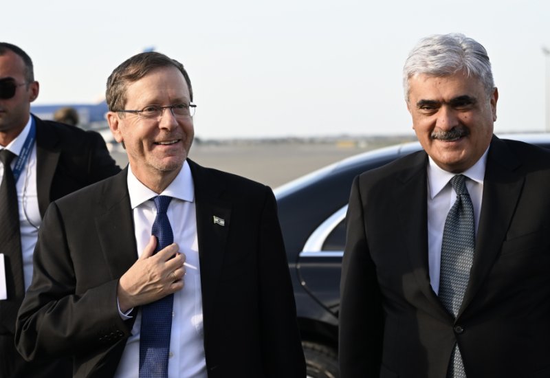 Israeli President Isaac Herzog arrives in Azerbaijan for visit (PHOTO)