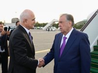 Tajikistan’s Rahmon arrives in Baku for 7th CICA summit (PHOTO)