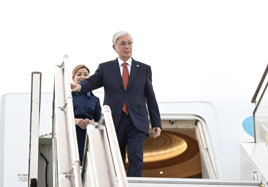 Kazakhstan's Tokayev arrives in Azerbaijan for 7th CICA summit (PHOTO)