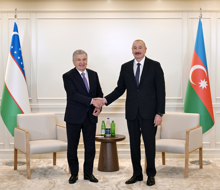 President Ilham Aliyev meets with President of Uzbekistan (PHOTO/VIDEO)