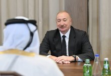 President Ilham Aliyev meets with Amir of State of Qatar (PHOTO)