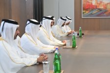 President Ilham Aliyev meets with Amir of State of Qatar (PHOTO)