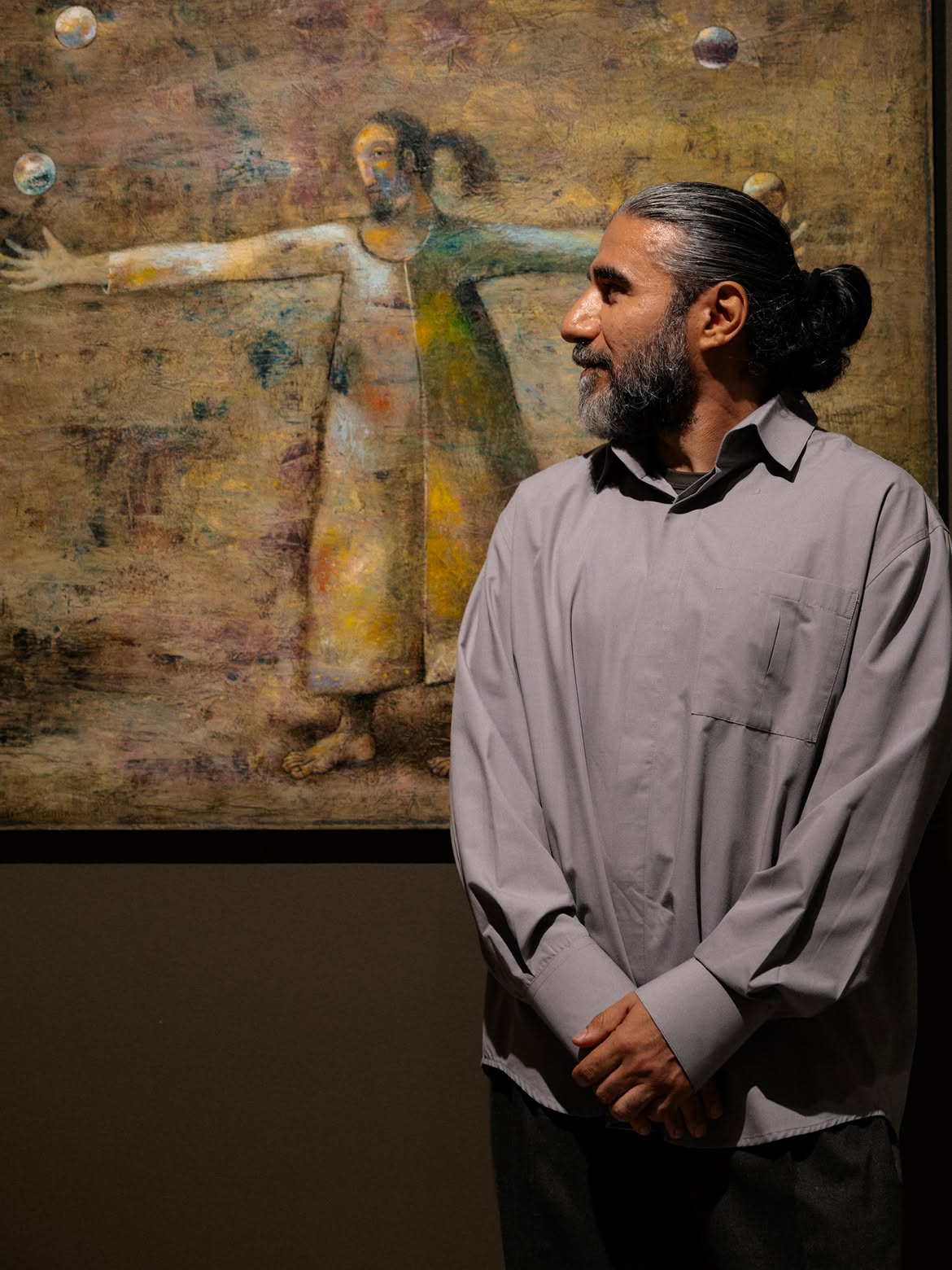 Alena Aliyeva shares post from Anar Huseynzade’s exhibition “O” (PHOTO)