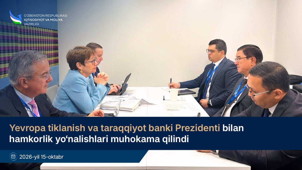 Özbəkistan, EBRD özəl sektorlaşdırma, KOB maliyyələşdirməsi, enerji və nəqliyyat mövzularını müzakirə edir