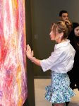 Alena Aliyeva shares post from Anar Huseynzade’s exhibition “O” (PHOTO)