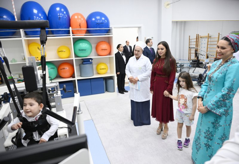 Leyla Aliyeva visits Children’s Health and Rehabilitation Center in Arkadag city (PHOTO)