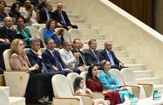 Leyla Aliyeva watches performance of Turkmen iconic Galkynysh national equestrian group in Arkadag city (PHOTO)