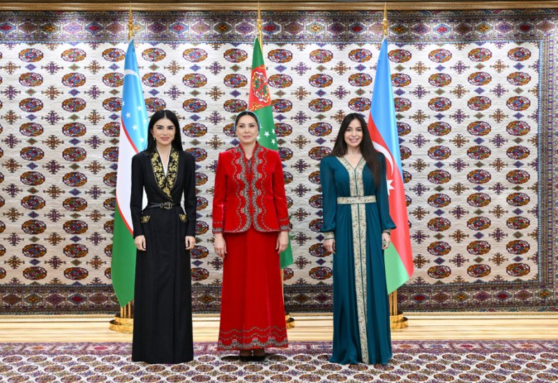 Leyla Aliyeva, Oguljahan Atabayeva and Saida Mirziyoyeva hold trilateral meeting in Ashgabat (PHOTO)