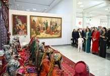 Heydar Aliyev Foundation VP Leyla Aliyeva attends opening of MAMA “Mother Nature” international art exhibition in Ashgabat (PHOTO)