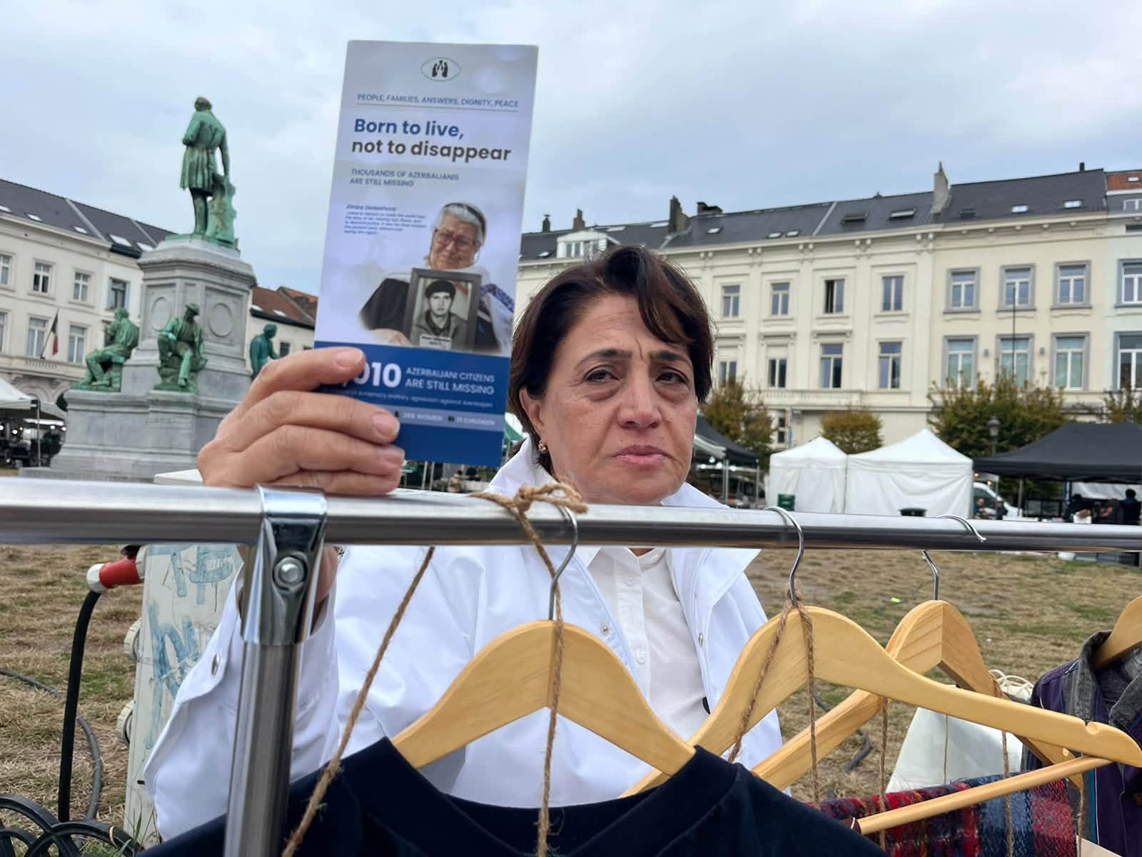Azerbaijani families of missing persons stage protest outside European Parliament (PHOTO)