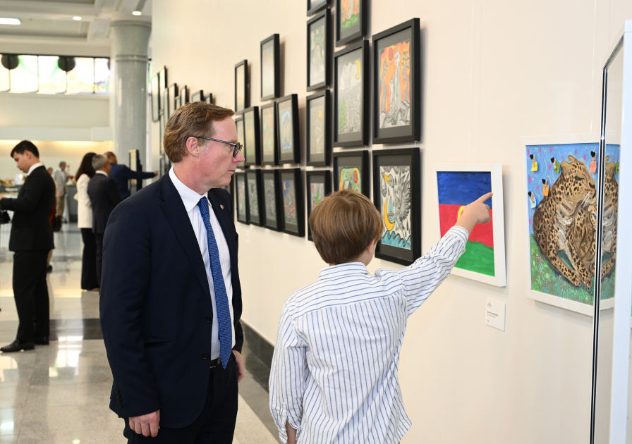 Heydar Aliyev Foundation VP Leyla Aliyeva attends opening of MAMA “Mother Nature” international art exhibition in Ashgabat (PHOTO)