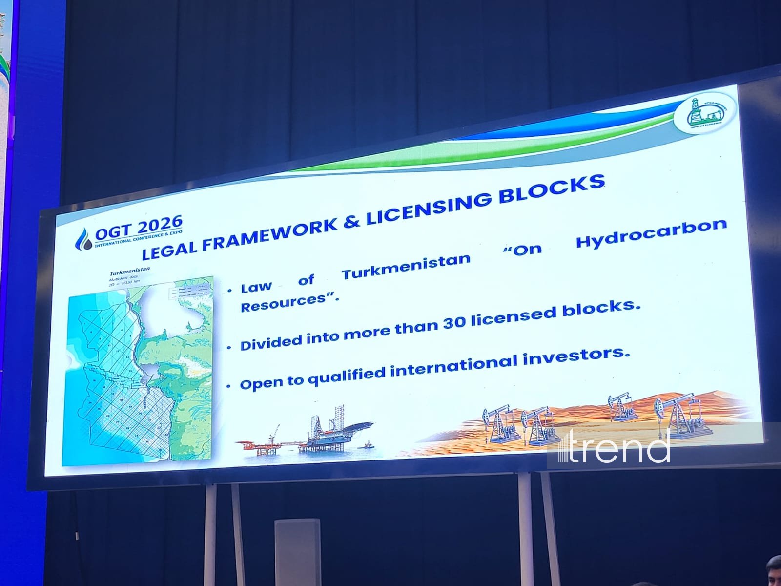 Turkmenistan weighs Caspian offshore investment at 2nd day of OGT (PHOTO)