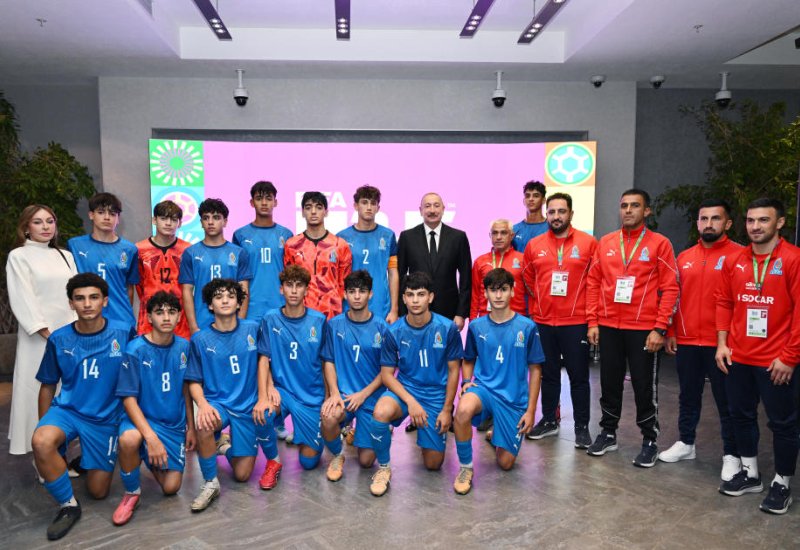 President Ilham Aliyev, First Lady Mehriban Aliyeva watch opening ceremony of FIFA U-15 World Cup and Festival (PHOTO)