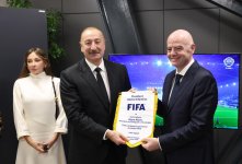 President Ilham Aliyev, First Lady Mehriban Aliyeva watch opening ceremony of FIFA U-15 World Cup and Festival (PHOTO)