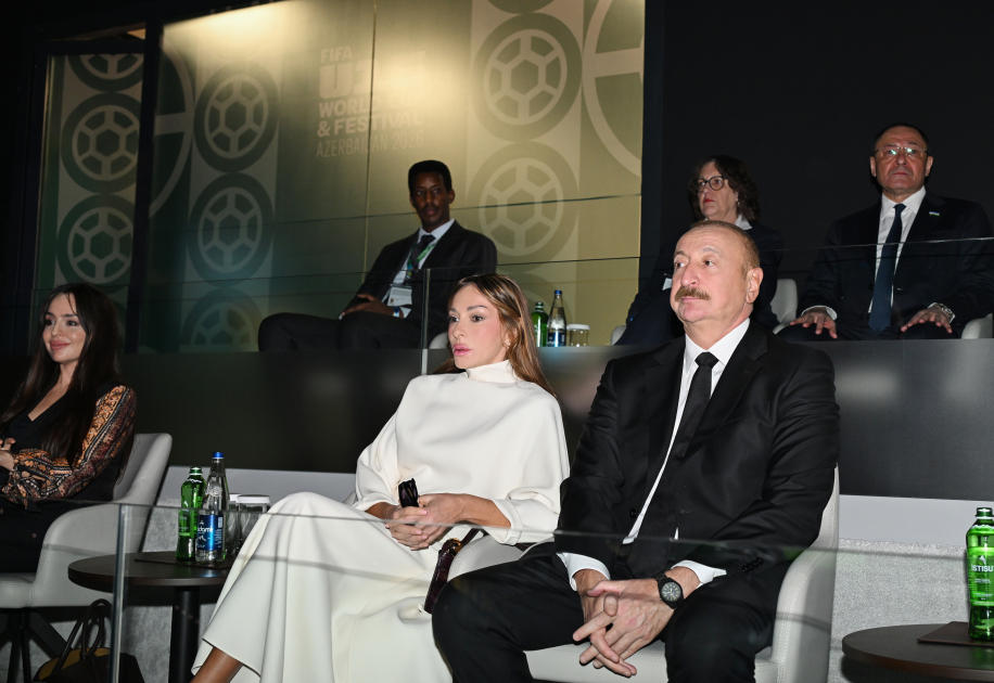 President Ilham Aliyev, First Lady Mehriban Aliyeva watch opening ceremony of FIFA U-15 World Cup and Festival (PHOTO)
