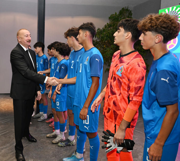 President Ilham Aliyev, First Lady Mehriban Aliyeva watch opening ceremony of FIFA U-15 World Cup and Festival (PHOTO)