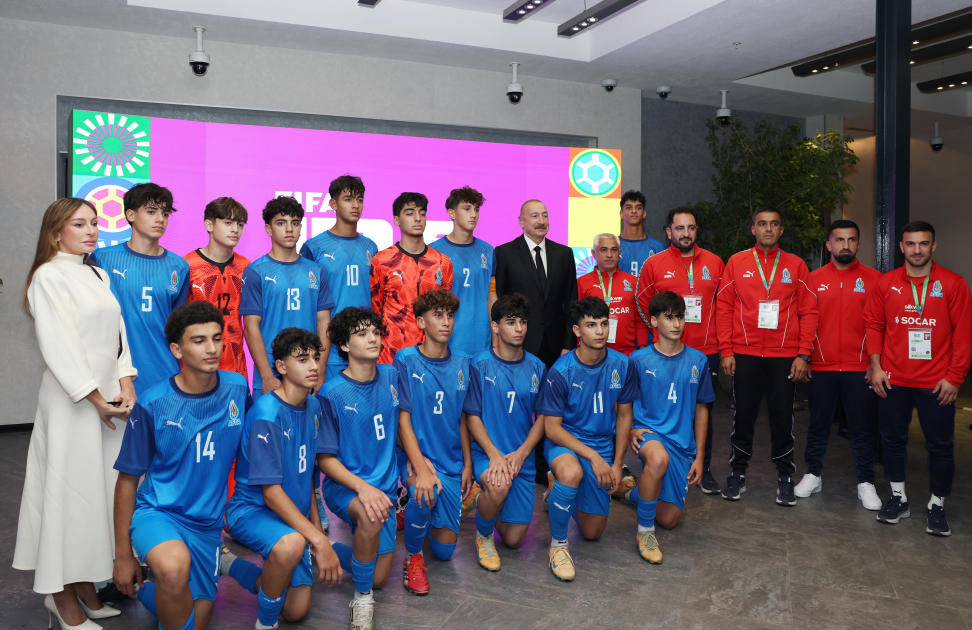 President Ilham Aliyev, First Lady Mehriban Aliyeva watch opening ceremony of FIFA U-15 World Cup and Festival (PHOTO)
