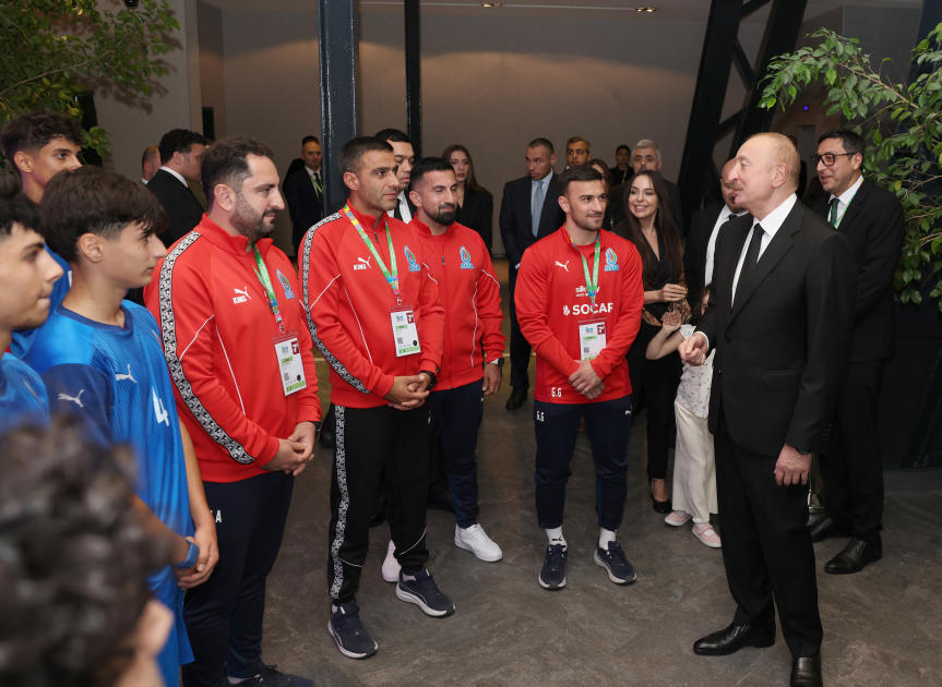President Ilham Aliyev, First Lady Mehriban Aliyeva watch opening ceremony of FIFA U-15 World Cup and Festival (PHOTO)