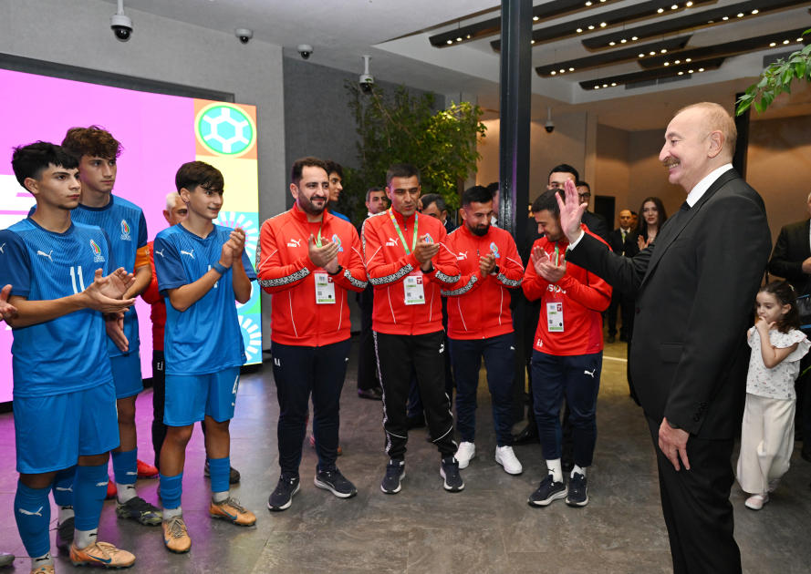 President Ilham Aliyev, First Lady Mehriban Aliyeva watch opening ceremony of FIFA U-15 World Cup and Festival (PHOTO)