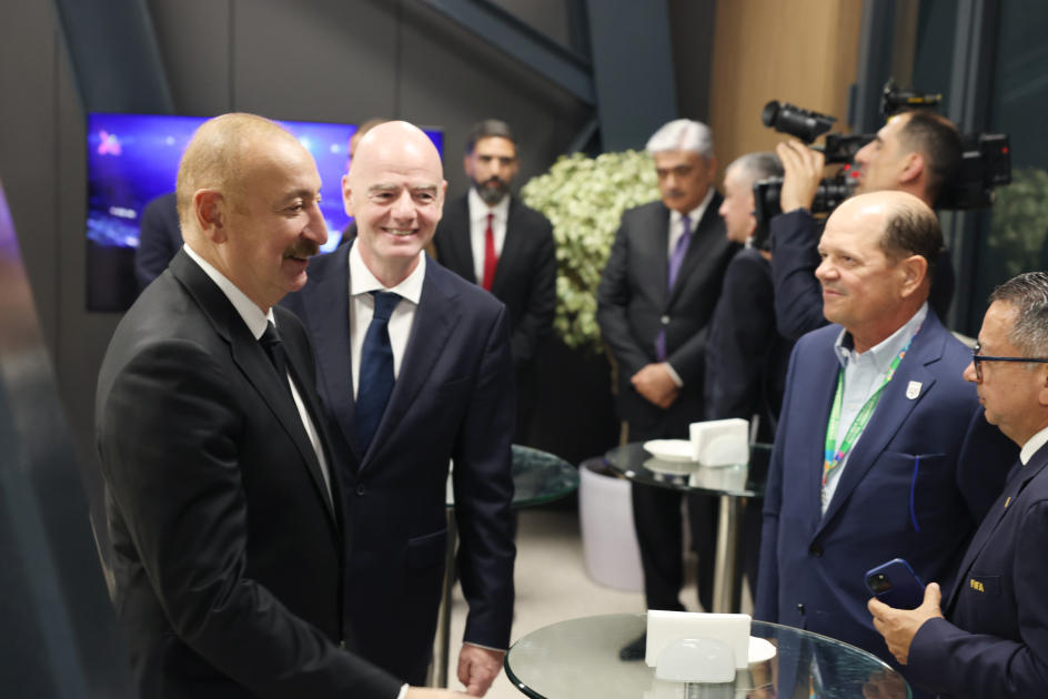 President Ilham Aliyev, First Lady Mehriban Aliyeva watch opening ceremony of FIFA U-15 World Cup and Festival (PHOTO)