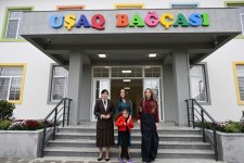 Leyla Aliyeva and Alena Aliyeva attend opening ceremony of nursery-kindergarten inaugurated in Goylar village of Shamakhi district (PHOTO)