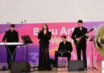 Heydar Aliyev Foundation VP Leyla Aliyeva and Alena Aliyeva attend official opening of Art Weekend (PHOTO)